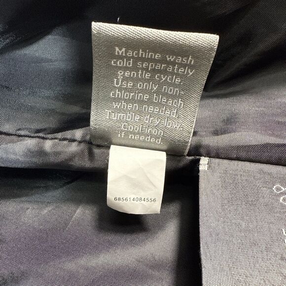 Apt. 9 Satin Trench Coat Women's Large Dark Gray Double Breasted Peacoat Style - Picture 14 of 15